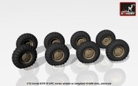 AR AC7323   1/72 BTR-70 APC wheels w/ weighted tires KI-80N (attach2 17331)